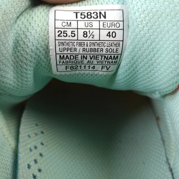 Asics 33 FA Womens Size 8.5 Running Shoes Low Top Sneakers Coral Orange Lace Up - Picture 3 of 12